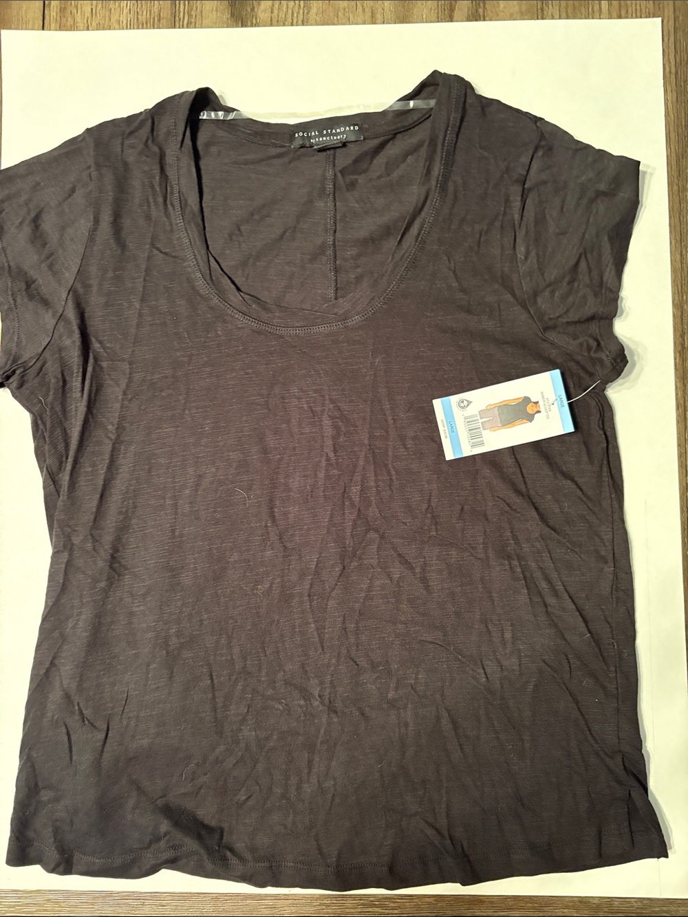Social Standards Women's Scoop Neck Tee - black